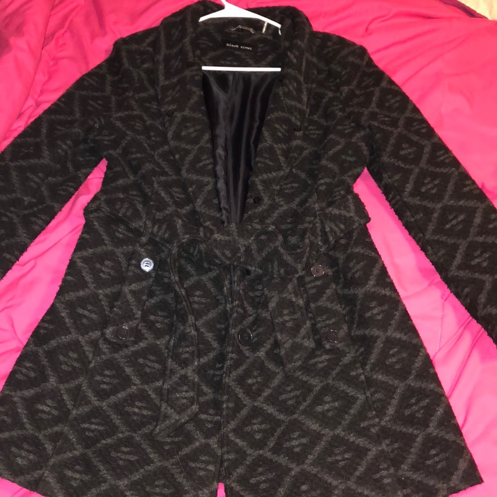 Black Rivet Peacoat